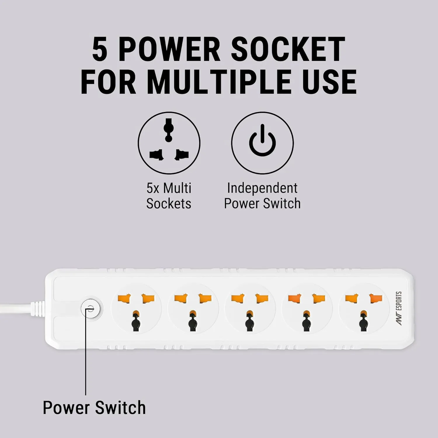 Ant Esports Spike 5 Socket 1 Switch 3m PS500 view 5